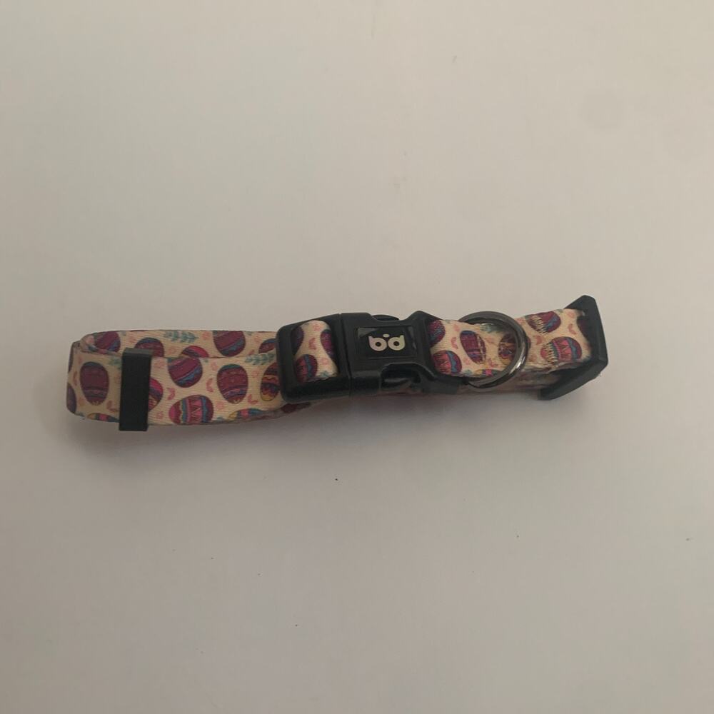 Adjustable Soft Easter Egg Dog Puppy Collar All Over Easter Eggs Size M New